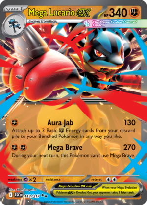 Mega Lucario ex | me2pt5-113 | Inglés